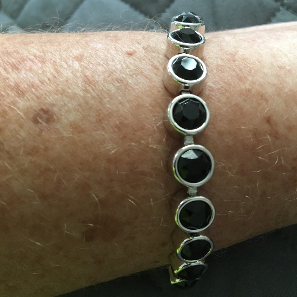 Unique black rhinestone bracelet